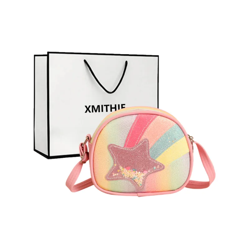 Xmithie PU Crossbody Bag Regular Kids' Pink/Purple/Blue-0