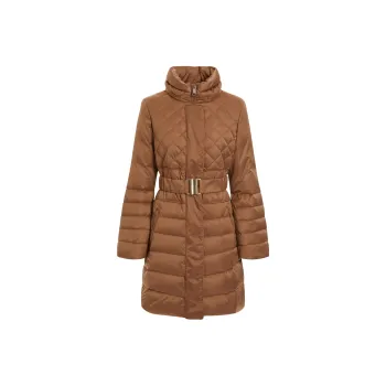 GUESS Real Down Long Puffer Jackets & Coats Women's Brown