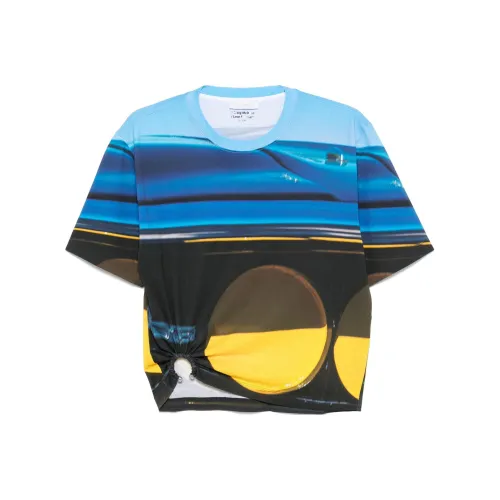 Mugler Pierced Cropped Baby T Shirt