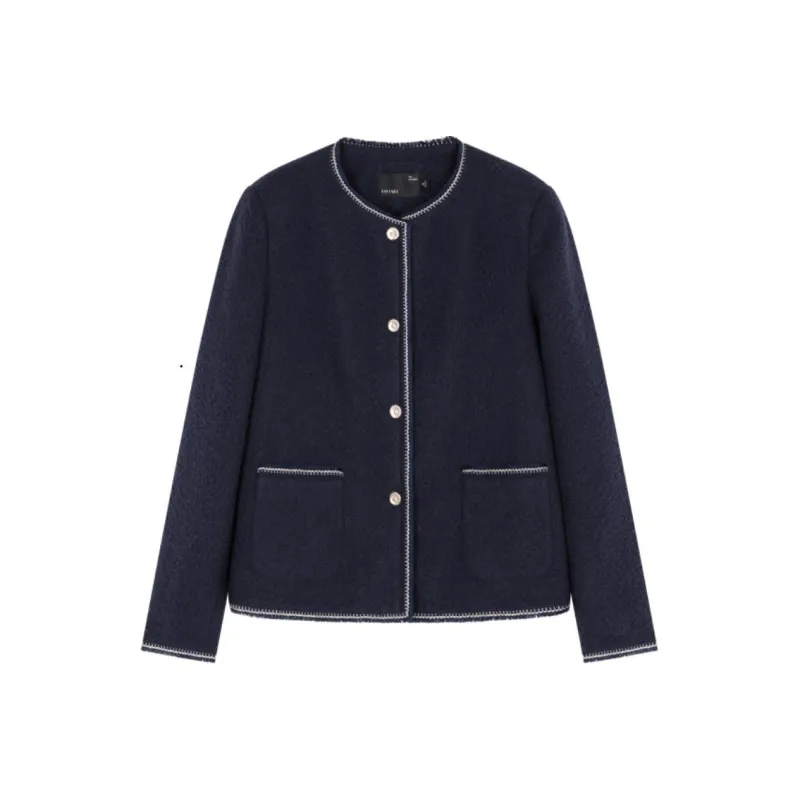 IHIMI Jackets Coats Women's Navy Blue-0
