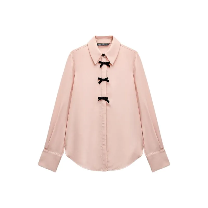 ZARA Shirts Women's Light Pink-0
