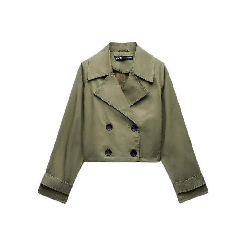 ZARA Jackets Coats Women's Khaki-0