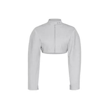 Jacquemus Cabrio Cropped Jacket 'Light Grey'