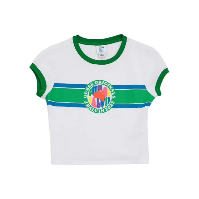GUESS Regular T-Shirt Women's White-0