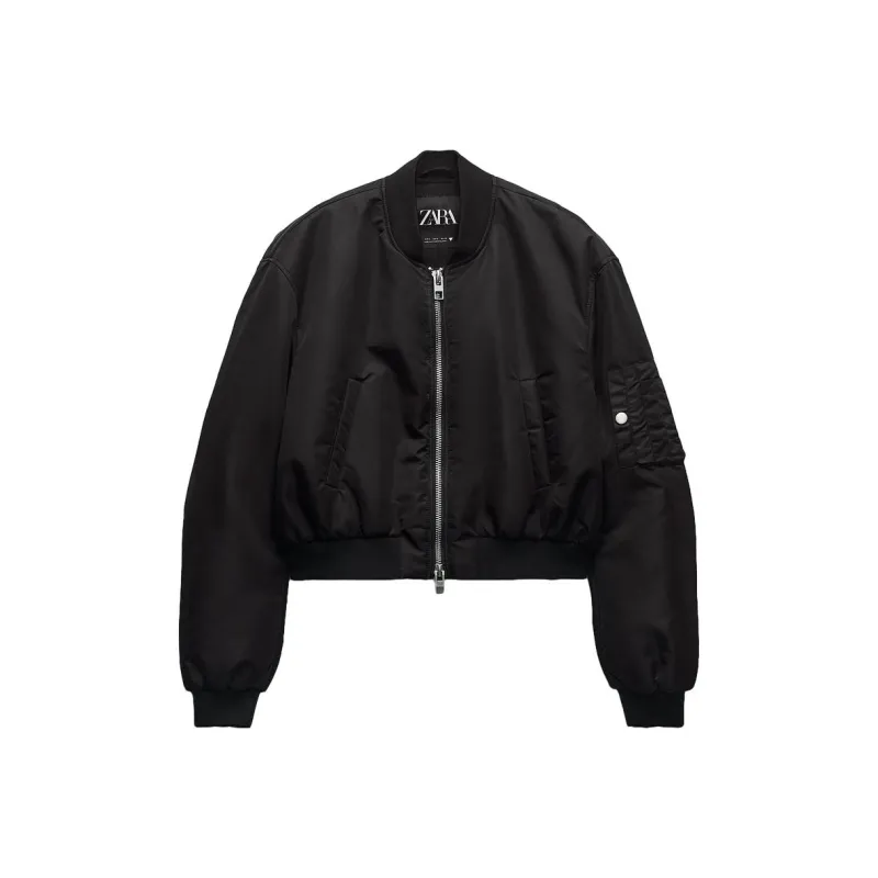 ZARA Jackets Coats Women's Black-0