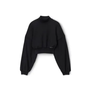 Alexander Wang Mock neck Cropped Sweatshirt