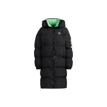 Adidas Originals Long Zip Down Down Jacket Winter Women's Black