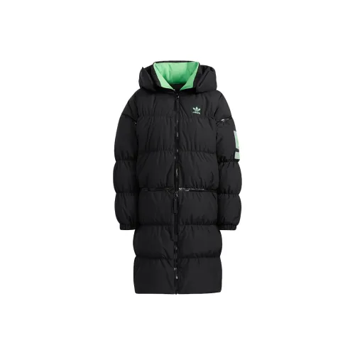 Adidas Originals Long Zip Down Down Jacket Winter Women's Black