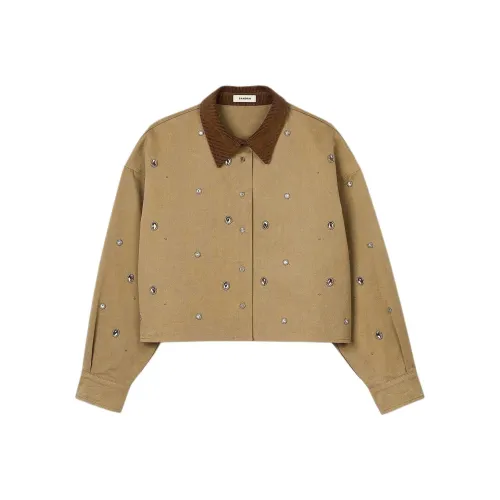 Sandro Crystal embellished Cotton Shirt