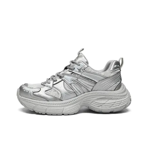 ZHR Chaser Of The Light Cushioning Abrasion Resistant Lightweight Height Increasing Mat Low Top Chunky Sneakers Women's