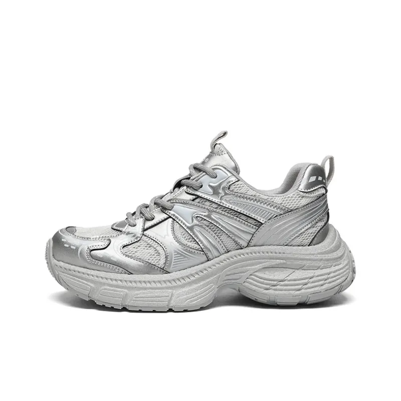 ZHR Chaser Of The Light Cushioning Abrasion Resistant Lightweight Height Increasing Mat Low Top Chunky Sneakers Women's-0