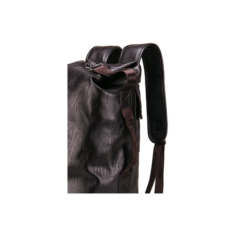 GEERDUN PU Backpack Unisex Brown-3