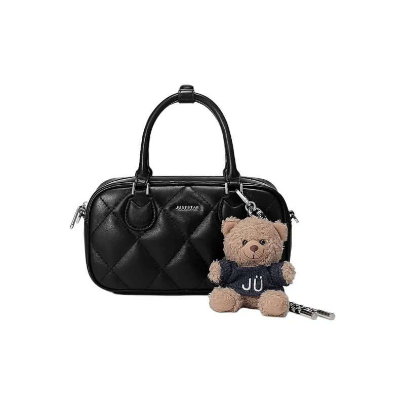 JUST STAR Synthetic Leather Small Square Bag, Shoulder Bag, Crossbody Bag, Handbag Trumpets Women's White/Black-13