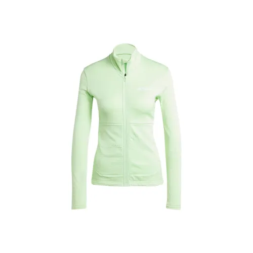 Adidas Terrex Multi Light Fleece Full-Zip Jacket Jackets Coats Women's Half Green