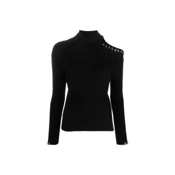 Patrizia Pepe Piercing-detail Cut-out Jumper