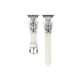White with Silver-Tone Buckle