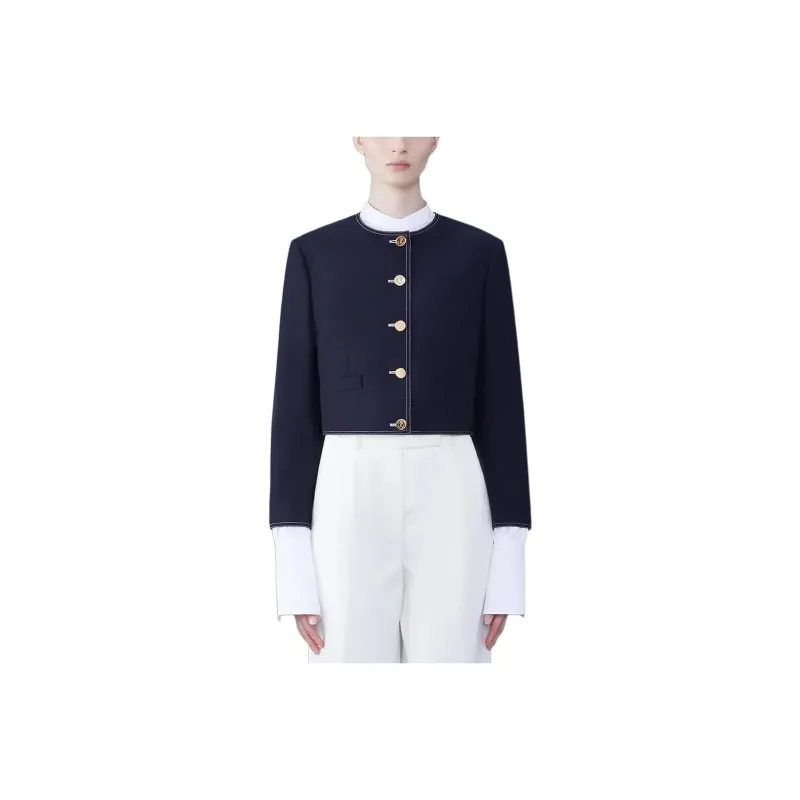 THOM BROWNE Fresco Box Pleat Cardigan Jacket-0