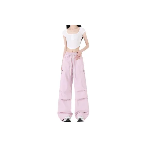 MIIOW Trend Party Series Cargo Pants Women's Pink