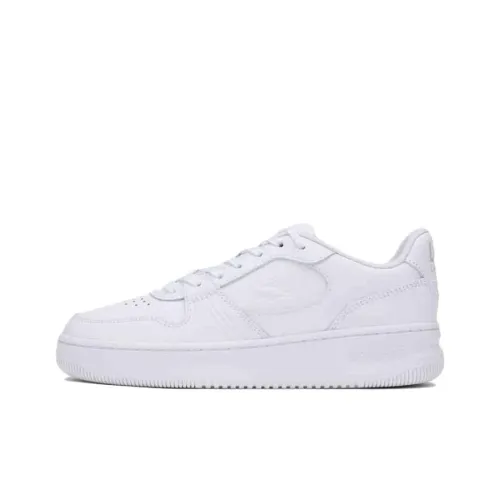 LACOSTE L001 Anti Slip Wear Resistant Low Top Casual Shoes Women's White
