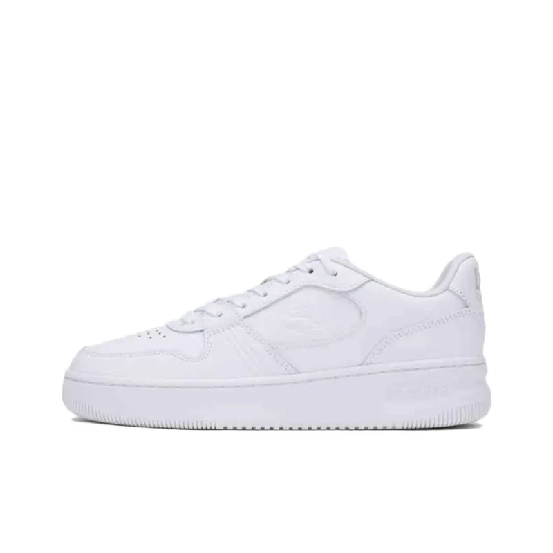 LACOSTE L001 Anti Slip Wear Resistant Low Top Casual Shoes Women's White-0