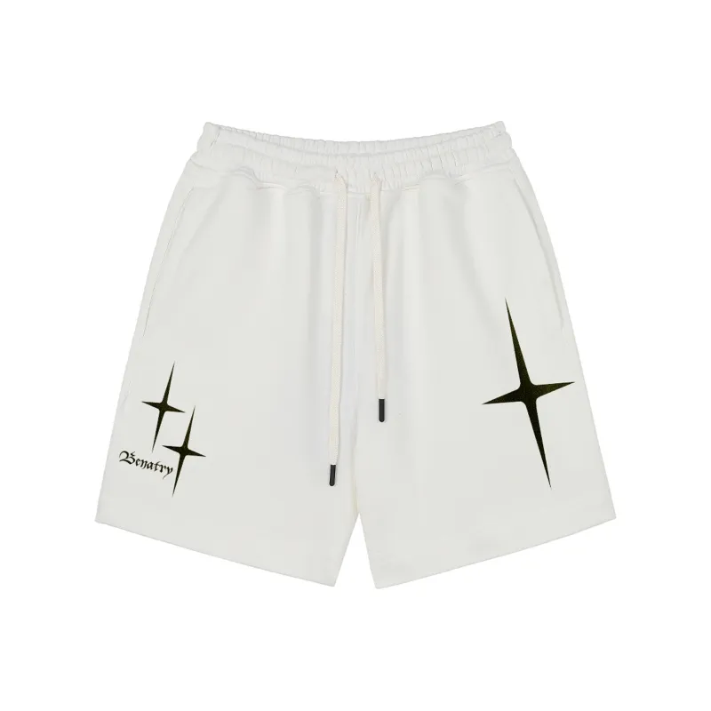BENATRY Casual Shorts Unisex White-0