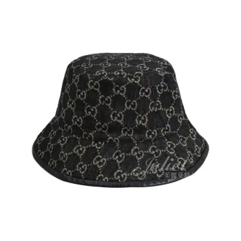 GUCCI Cotton, Synthetic Fiber Bucket Hats Unisex Black