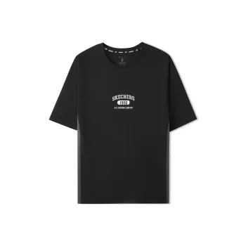 Skechers Raglan Sleeve T Shirt Women's Carbon Black