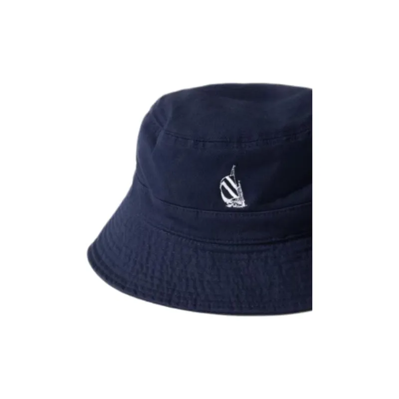 Nautica White Sail Cotton Bucket Hats Unisex Navy Blue-2