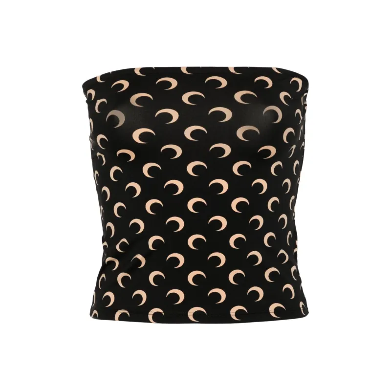 Marine Serre SS24 Strapless Top Women's Black-0