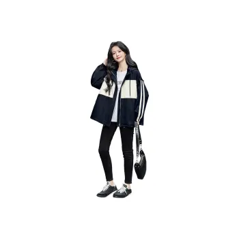 Cypress House Jackets & Coats Women's Black & Beige