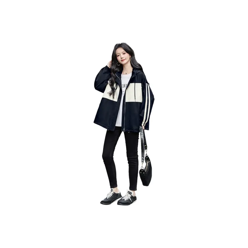 Cypress House Jackets & Coats Women's Black & Beige-0