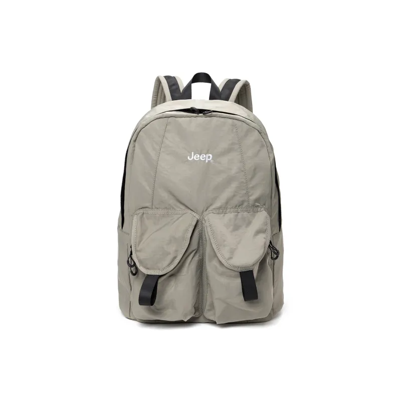 Jeep Nylon Large Capacity Commute Versatile Laptop Backpack Travel Backpack, Regular Size Unisex Khaki-0
