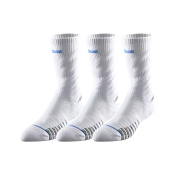 SPALDING Professional Basketball Socks Trendy Versatile Warm Elite Socks Comprehensive Training Unisex 3 Pack