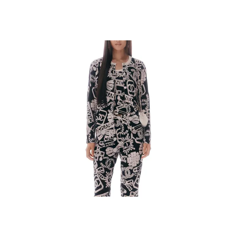 CHANEL 23N Knitwear Women's Black-0