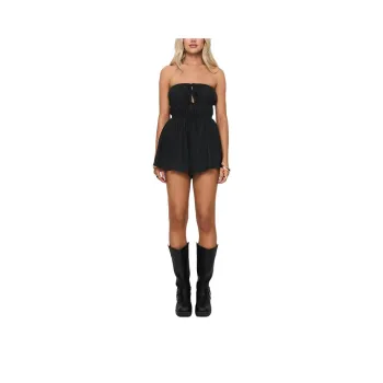 PRINCESS POLLY KASSIDI STRAPLESS ROMPER Bodysuits Women's BLACK/Black