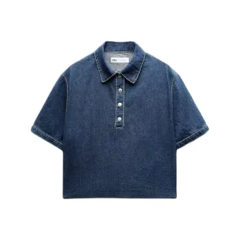 ZARA Polo Shirts Women's Blue