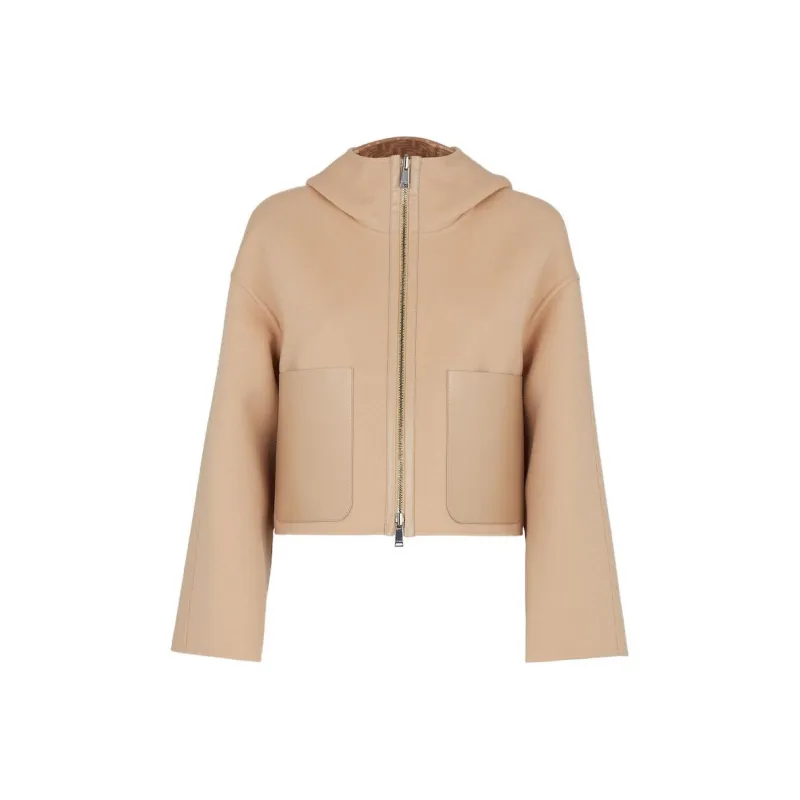 FENDI Jackets Women's Beige Brown-0