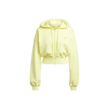 Adidas x Stella McCartney Sportswear Cropped Hoodie Jackets Coats Women's Pink Yellow