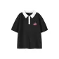 Black with White Collar