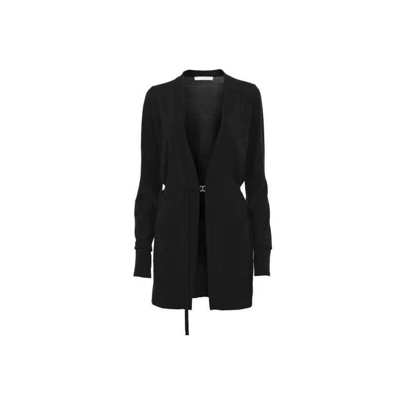Chloé Belted Long Sleeved Cardigan-0