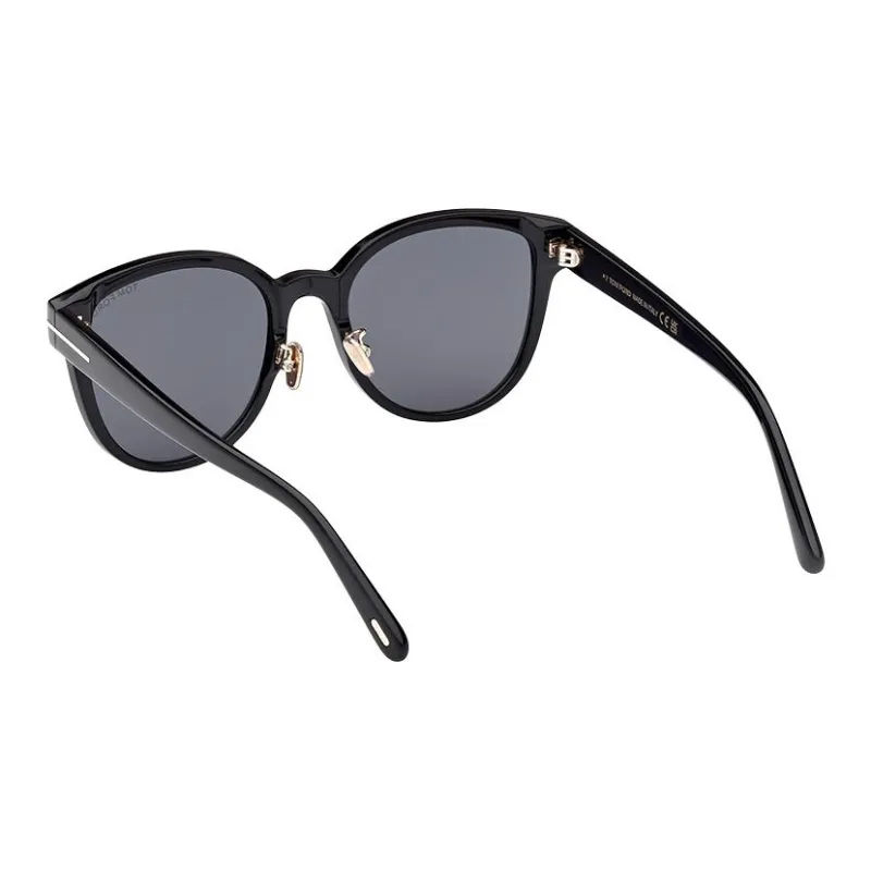 TF Acetate Plate Frame Cat Eye Sunglasses Unisex Black-4