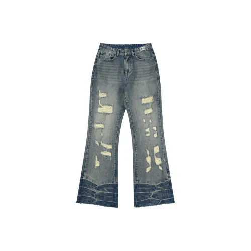 FCB ARCELONA Jeans Unisex Vintage Blue