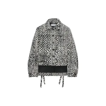LOEWE SS24 Jackets Coats Women's Black White