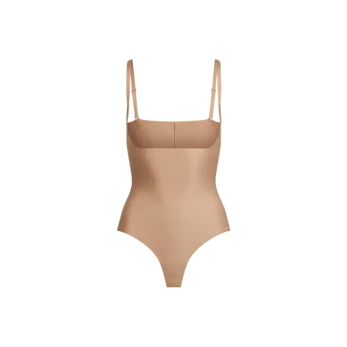 SKIMS BODY CORE SCULPT OPEN BUST THONG BODYSUIT Jumpsuit Women's SIENNA/Ochre