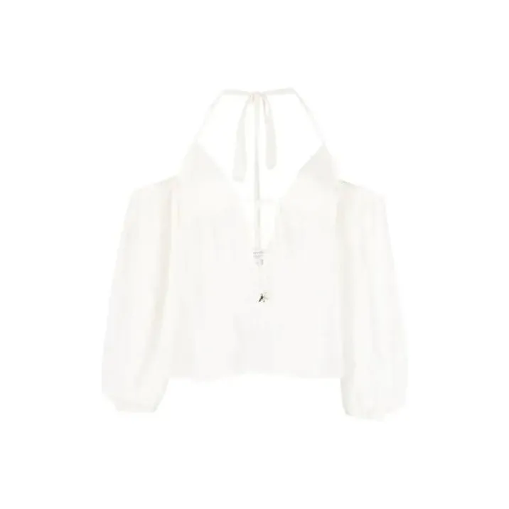 Patrizia Pepe Semi-sheer Halterneck Blouse-0