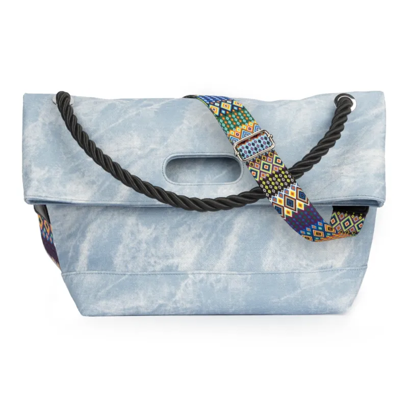TAKI Soft PU Commute Multi Shoulder Strap Handbag, Tote Bag, Shoulder Bag Regular Unisex Haze Blue-8
