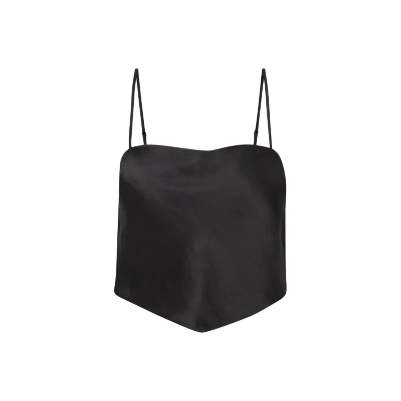 ARITZIA Sunday Best Elektra Satin Camisole Camisole Women's Black-0