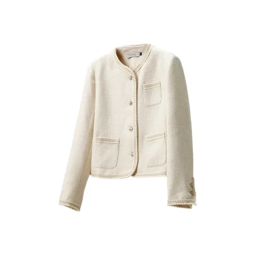 Shavani Jackets Coats Women's Ecru