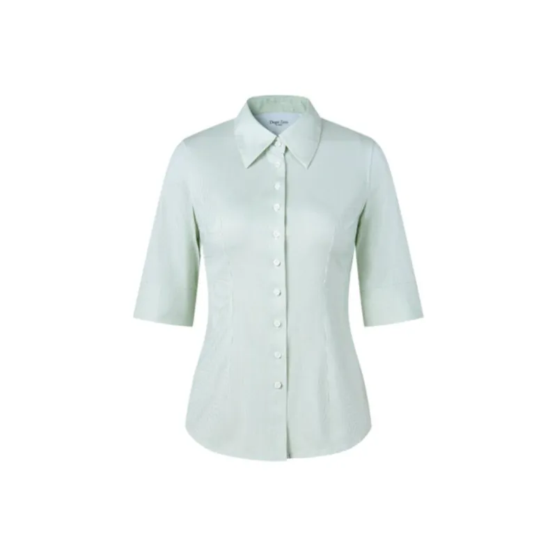 DEGRE ZERO Shirt Women's Lime Pinstripe-0