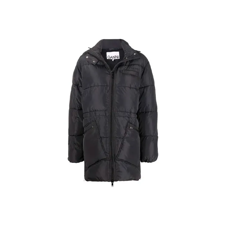 GANNI Oversized Tech Puffer Midi Jacket-0
